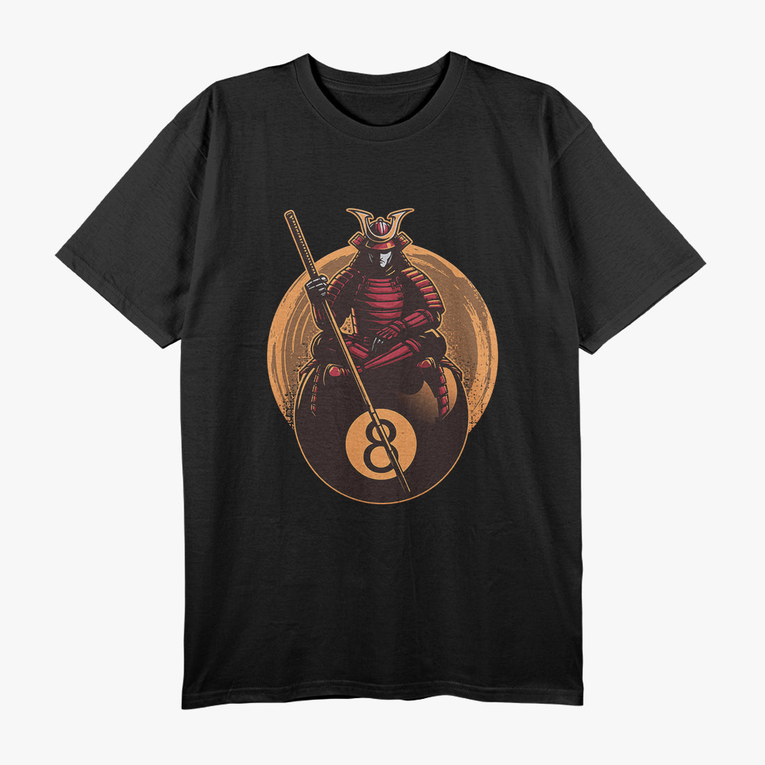 Samurai Ninja Japanese Billiards, Precision Meets Tradition T-Shirt