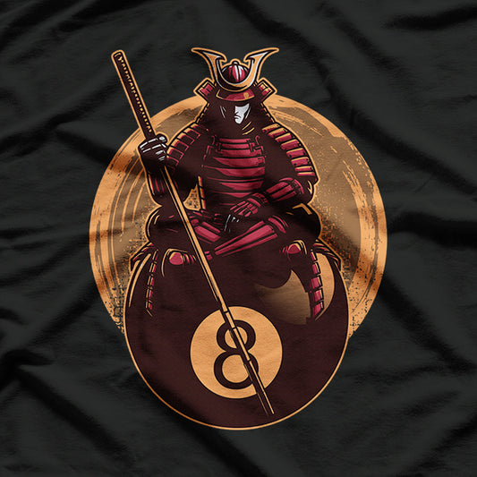 Samurai Ninja Japanese Billiards, Precision Meets Tradition T-Shirt