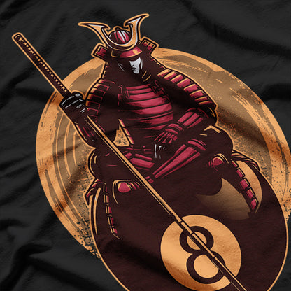 Samurai Ninja Japanese Billiards, Precision Meets Tradition T-Shirt