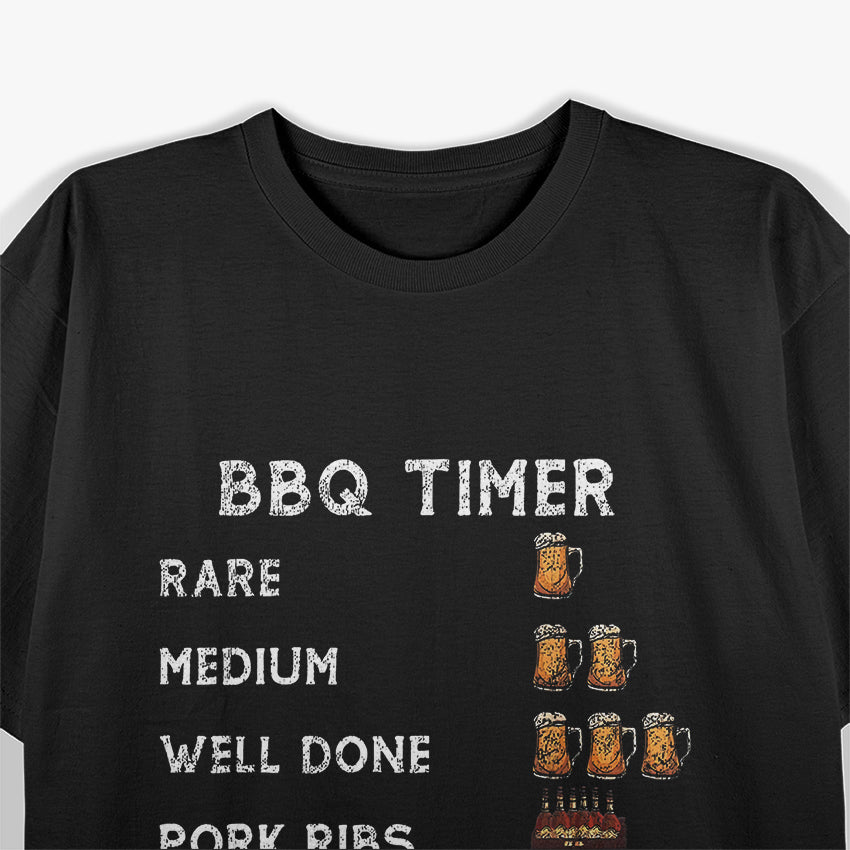 BBQ Smoker Timer - Funny Brisket & Ribs Cooking T-Shirt