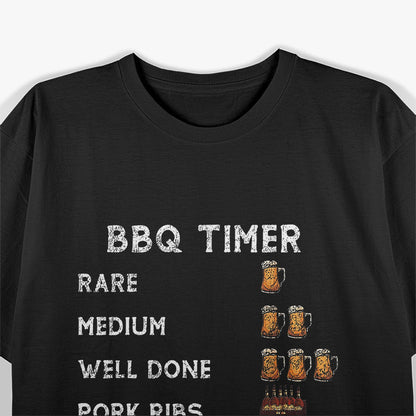 BBQ Smoker Timer - Funny Brisket & Ribs Cooking T-Shirt