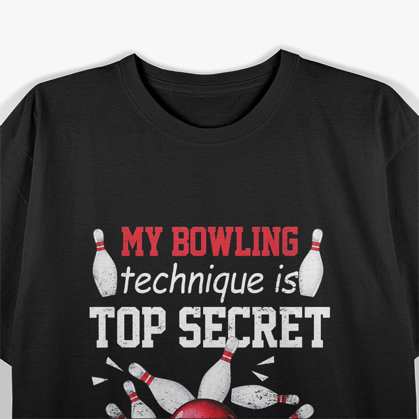 Bowling Style Funny Pro Bowler Enthusiast Humor T-Shirt