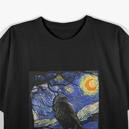 Raven Starry Night Inspired Animal Lover T-Shirt