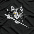 Cool Cat Playing Pool Billiards In A Retro Lounge T-Shirt