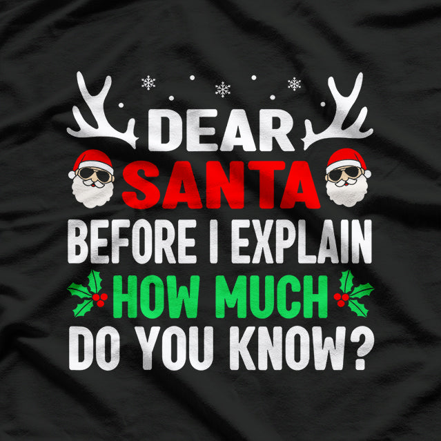 Dear Santa, I Can Explain - Funny Christmas T-Shirt
