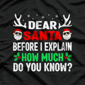 Dear Santa, I Can Explain - Funny Christmas T-Shirt