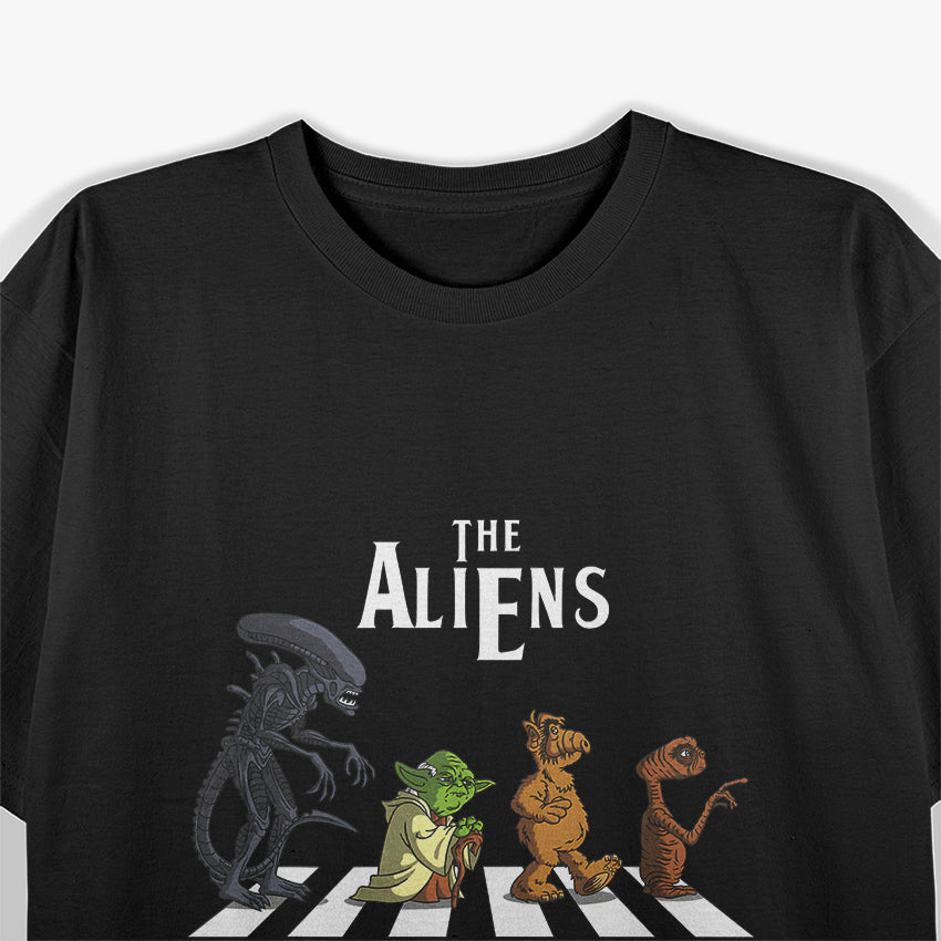 The Alien Abbey Road Parody - A Cosmic Twist on a Classic T-Shirt