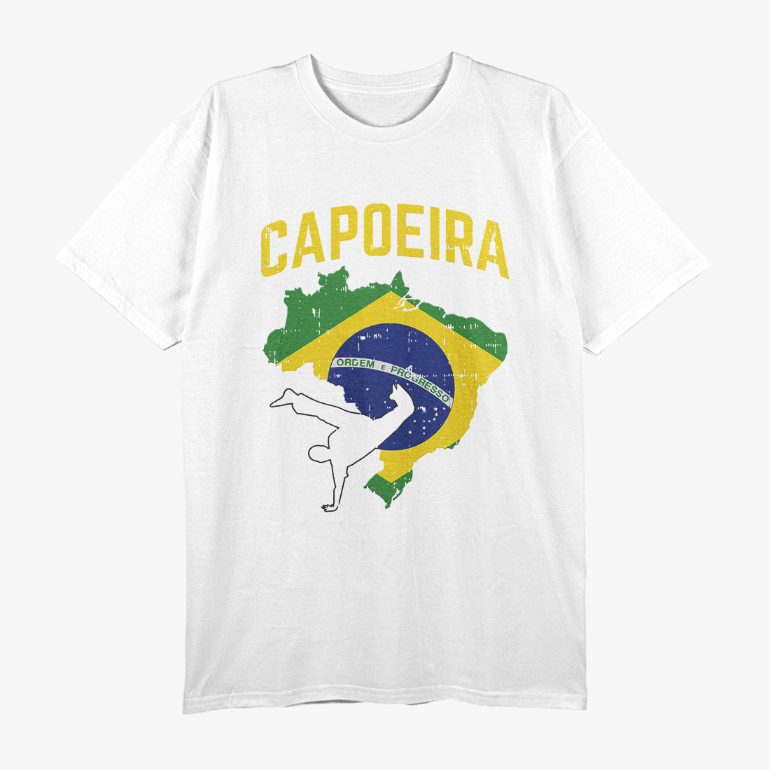 Capoeira Afro Brazilian Martial Arts With Brazil Flag T-Shirt