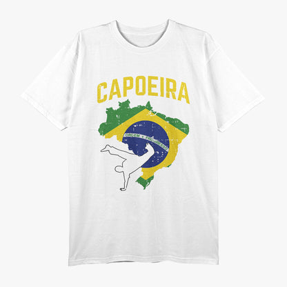 Capoeira Afro Brazilian Martial Arts With Brazil Flag T-Shirt