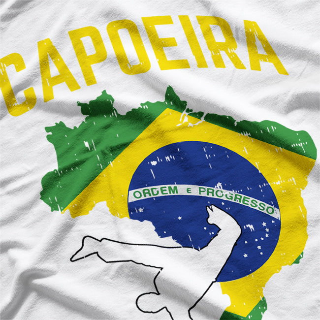 Capoeira Afro Brazilian Martial Arts With Brazil Flag T-Shirt