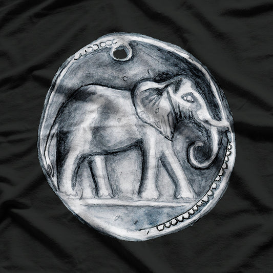 Hannibal’s War Elephant - Watercolor Coin Tribute T-Shirt