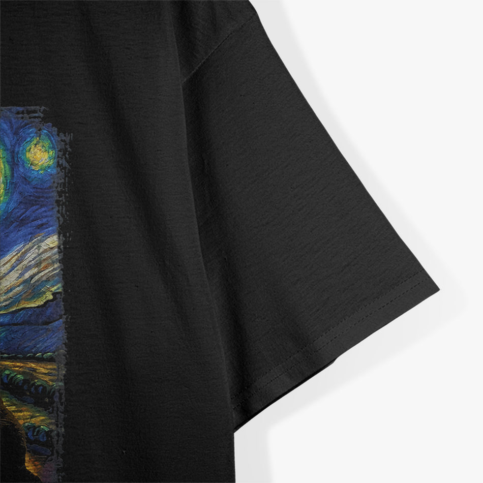 Starry Night Cats Famous Painting Inspired T-Shirt