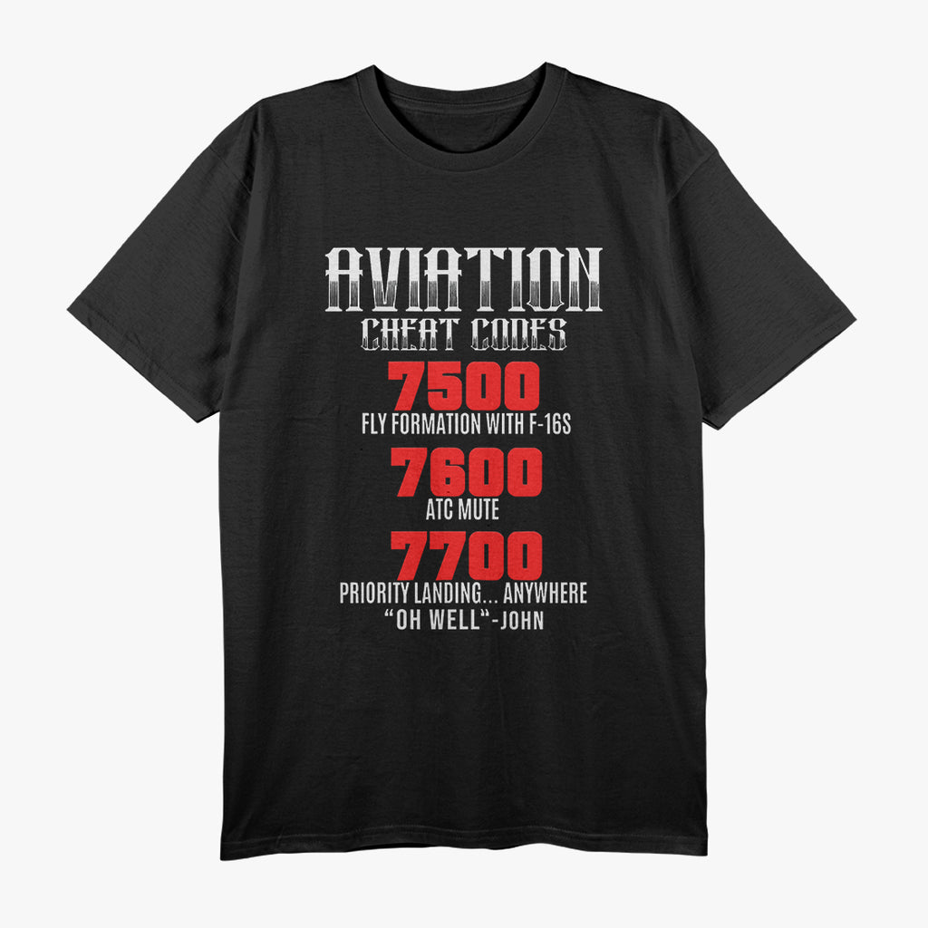 Aviation Cheat Codes ATC T-Shirt