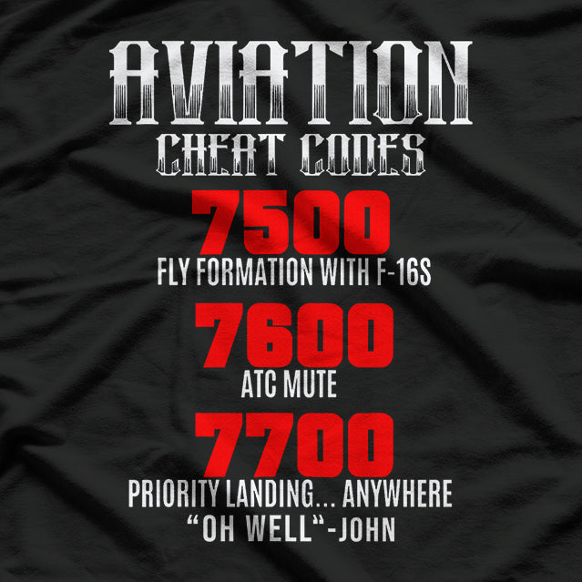 Aviation Cheat Codes ATC T-Shirt