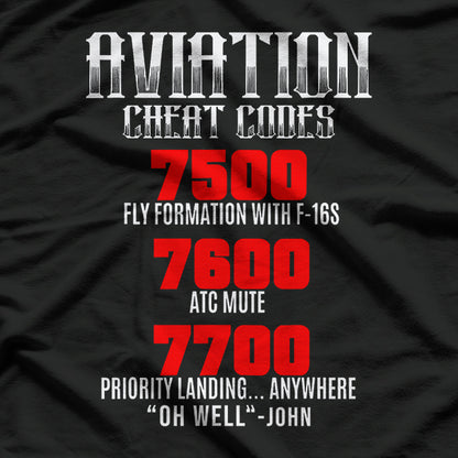 Aviation Cheat Codes ATC T-Shirt