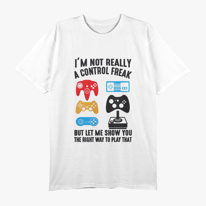 Not a Control Freak Just a Gamer Funny Controller Design T-Shirt