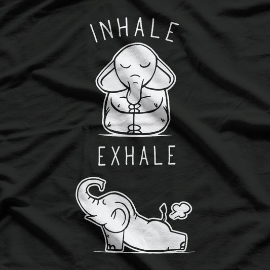 Elephant Yoga - Inhale, Exhale Zen Style T-Shirt