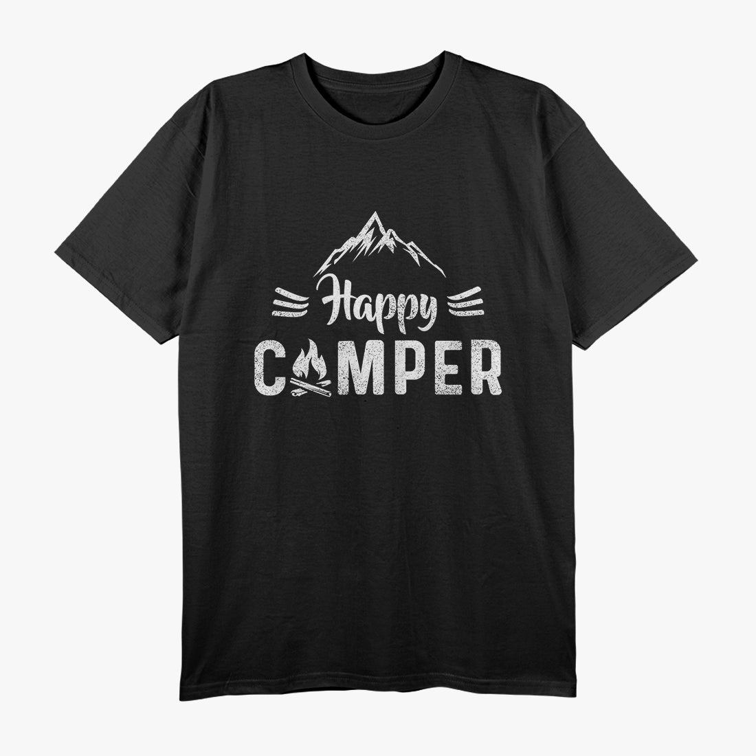 Happy Camper, Embrace the Outdoors – Fun Camping T-Shirt