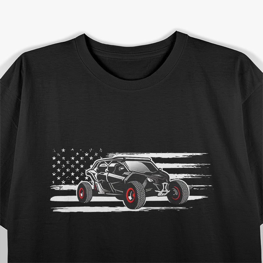 American Flag UTV Side By Side SXS Off Road T-Shirt