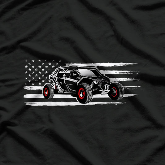 American Flag UTV Side By Side SXS Off Road T-Shirt