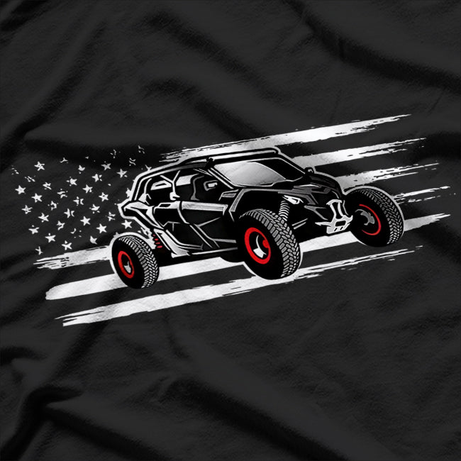 American Flag UTV Side By Side SXS Off Road T-Shirt