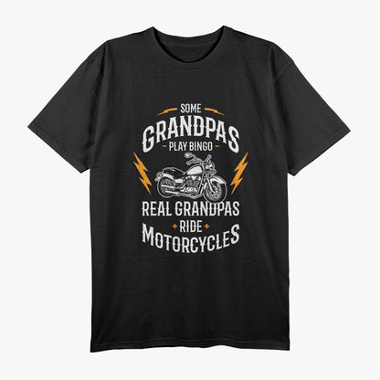 Some Grandpas Play Bingo Real Grandpas Ride Motorcycle T-Shirt