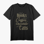 Read Books Drink Coffee Pet Cats Perfect Daily Goals T-Shirt