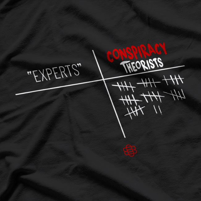 Experts vs. Conspiracy Theorists - Funny Satirical Humor T-Shirt
