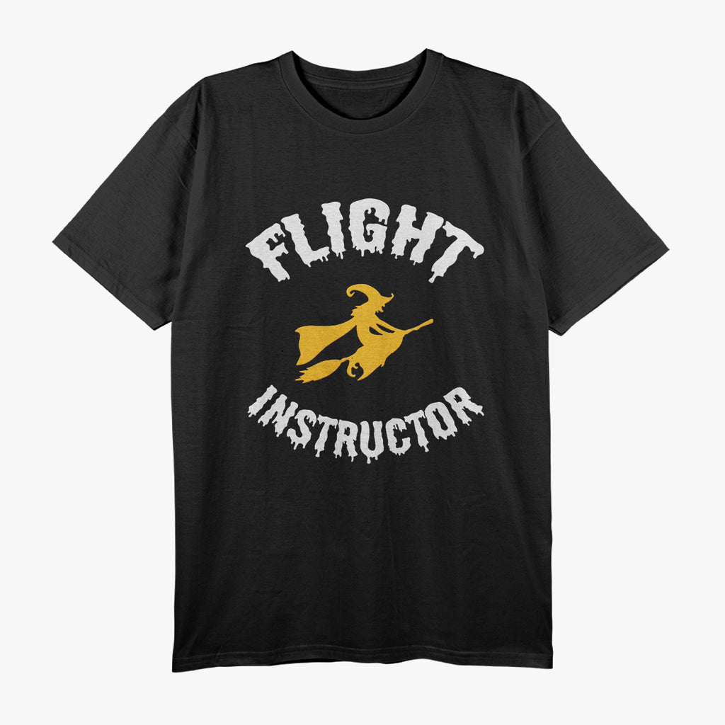 Flight Instructor - Witch Flying Halloween Pilot T-Shirt