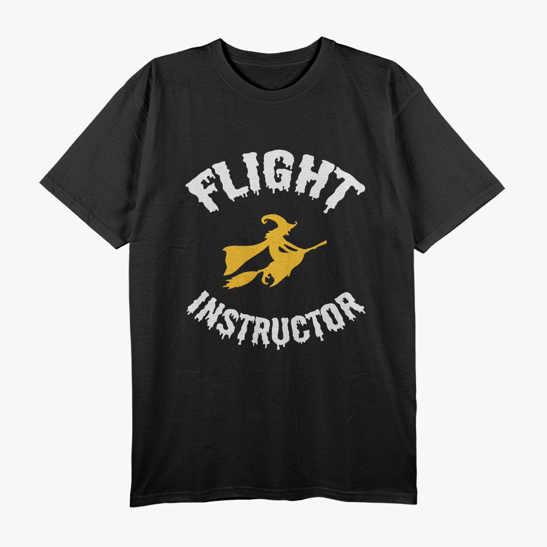 Flight Instructor - Witch Flying Halloween Pilot T-Shirt