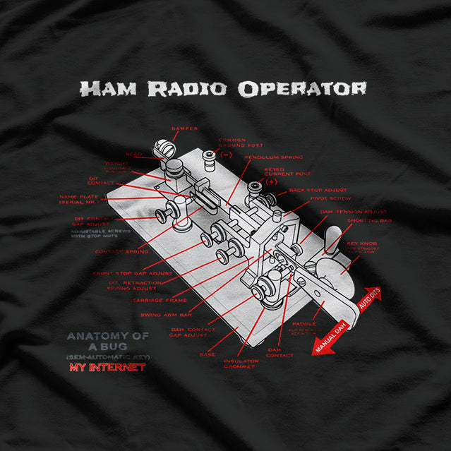 Ham Radio Operator Morse Code Key T-Shirt