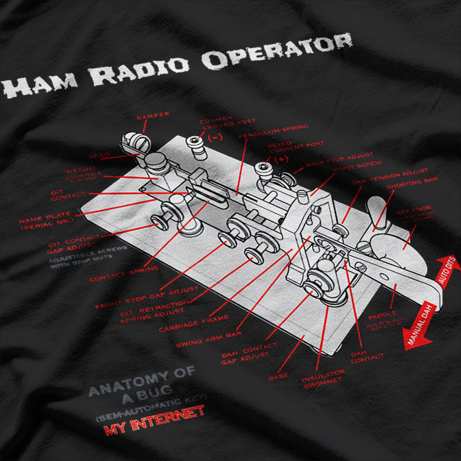 Ham Radio Operator Morse Code Key T-Shirt