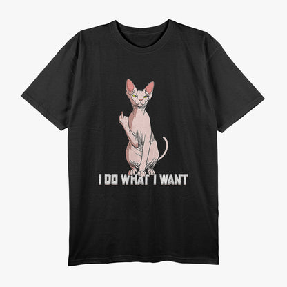 Sphynx Cat Giving Attitude Bold Humor Design T-Shirt