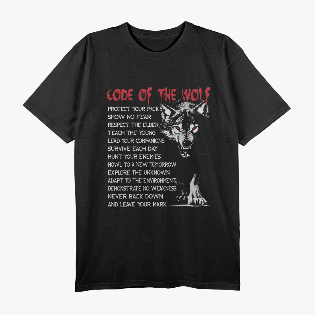 Code of the Wolf - Fenrir Vikings Norse Mythology T-Shirt