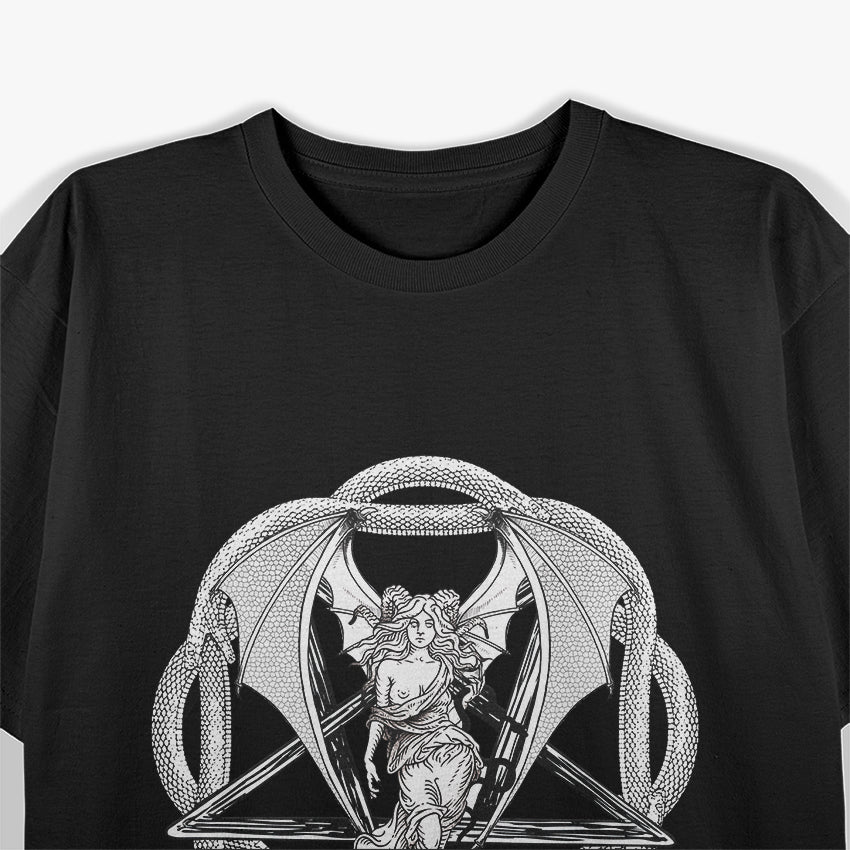 Lilith - Female Devil & Pagan Ouroboros T-Shirt