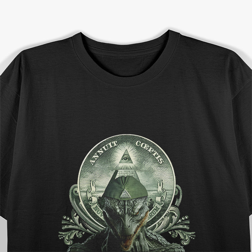 Reptilians and the Illuminati - Conspiracy Theorist’s Alien Connection T-Shirt