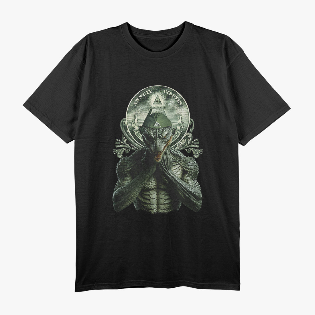Reptilians and the Illuminati - Conspiracy Theorist’s Alien Connection T-Shirt