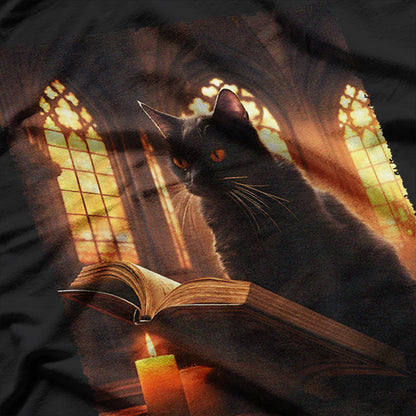 Vintage Cat Enjoying A Book Design For Animal Lovers T-Shirt