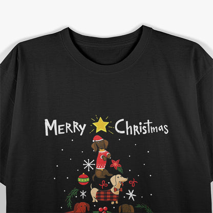 Funny Dachshund Christmas Ornament Decor T-Shirt