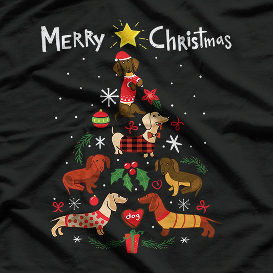 Funny Dachshund Christmas Ornament Decor T-Shirt