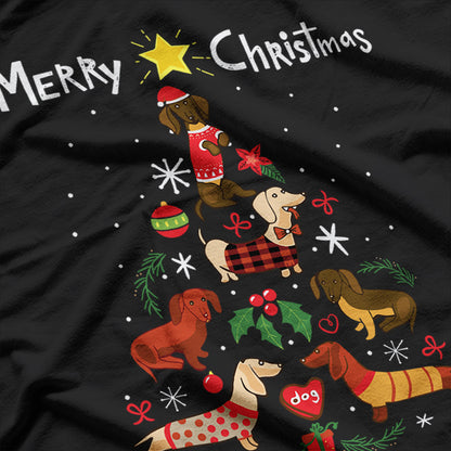 Funny Dachshund Christmas Ornament Decor T-Shirt