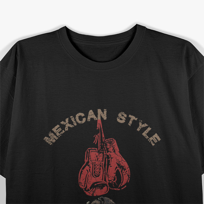 Mexican Vintage Style Boxing - A Tribute to Heritage and Combat Sports T-Shirt