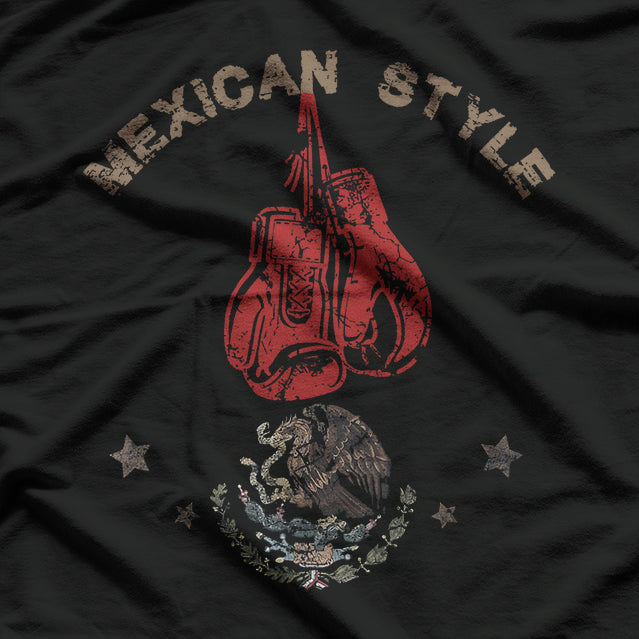 Mexican Vintage Style Boxing - A Tribute to Heritage and Combat Sports T-Shirt