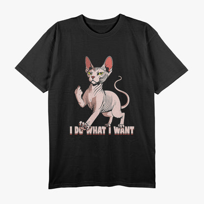 Middle Finger Sphynx Cat Sarcastic Pet Lover T-Shirt