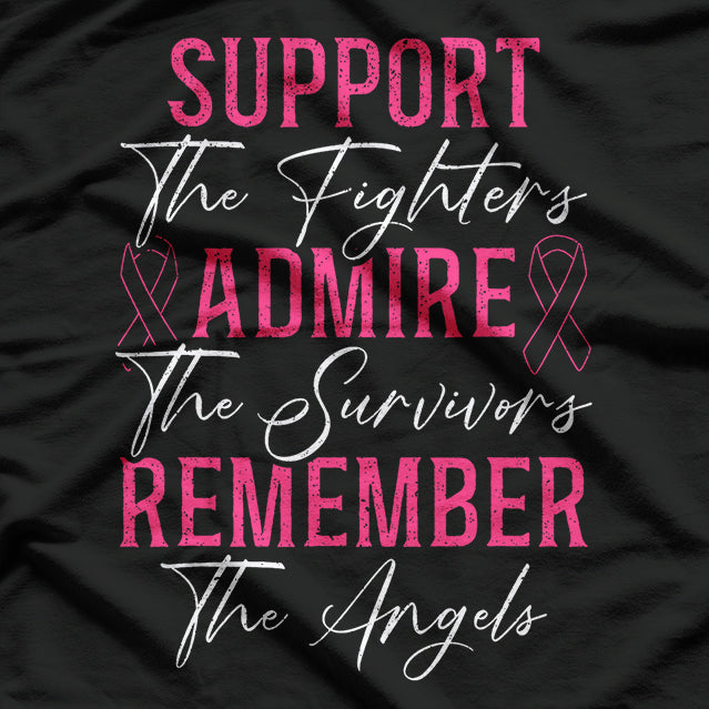 Support The Fighters - Breast Cancer Awareness Month T-Shirt