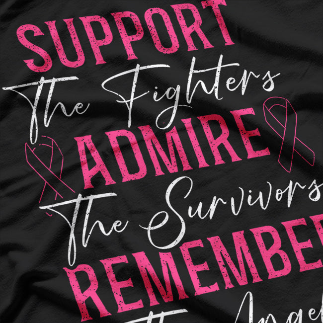 Support The Fighters - Breast Cancer Awareness Month T-Shirt