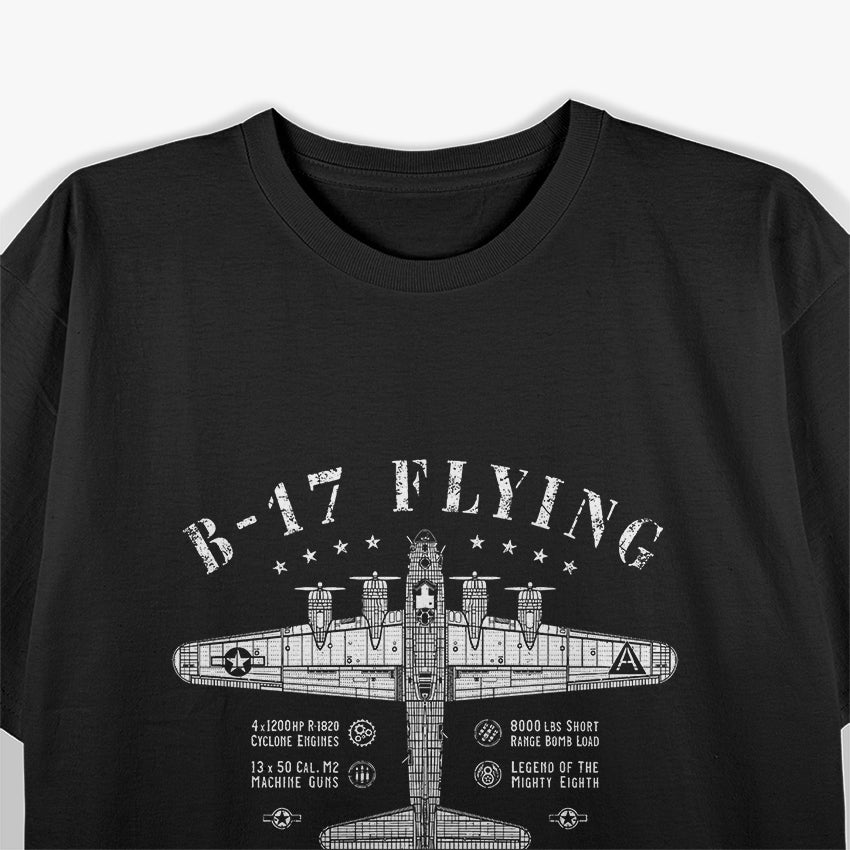 Vintage B-17 Flying Fortress Bomber - 1935 Aviation T-Shirt