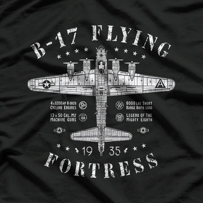 Vintage B-17 Flying Fortress Bomber - 1935 Aviation T-Shirt