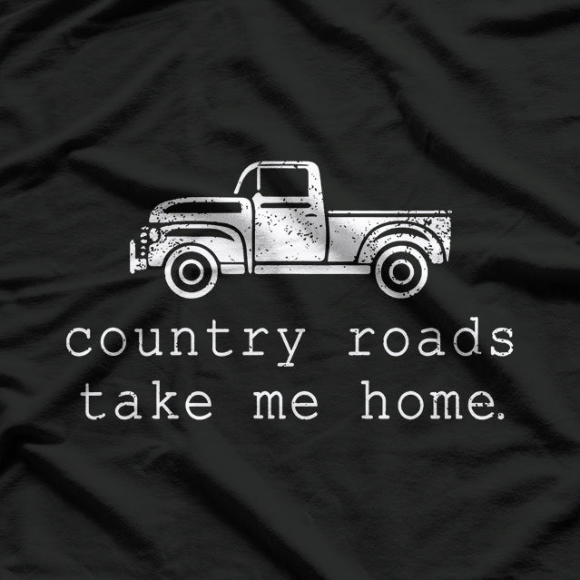 Vintage Country Roads Take Me Home T-Shirt