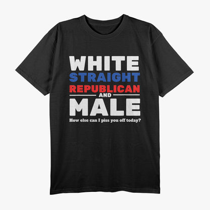 White Straight Republican Male Funny Republican T-Shirt